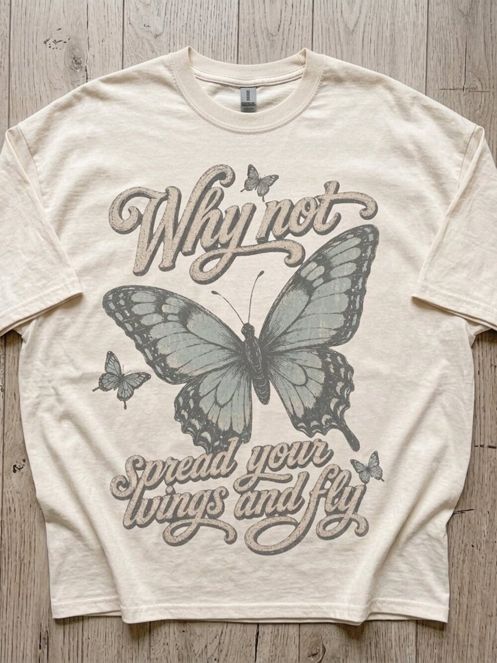 Why Not Butterfly Tee white off